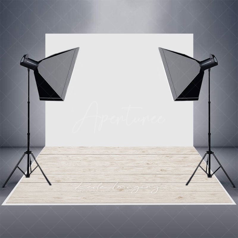 Aperturee - Aperturee Whitel Wood Grain Retro Rubber Floor Mat For Photo