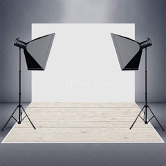 Aperturee - Aperturee Whitel Wood Grain Retro Rubber Floor Mat For Photo