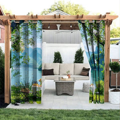 Aperturee - Aperturee Wild Camping Waterproof Printed Outdoor Curtains