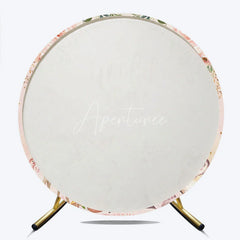 Aperturee - Aperturee Wild One First Birthday Round Backdrop Boho Woodland Animals with Fox and Deer Girl or Boy Party Decor