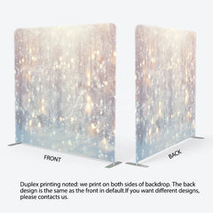 Aperturee - Aperturee Winter Snowflake Tension Fabric Backdrop Bokeh Light Photography Background Abstract Snow Decoration