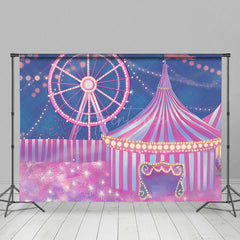 Aperturee - Aperturee Wonderful Amusement Park Cake Smash Photo Backdrop