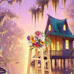 Aperturee - Aperturee Wonderland Forest Magical Bayou Photography Backdrop