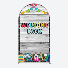 Aperturee - Aperturee Wood Classroon Welcome Back To School Arch Backdrop