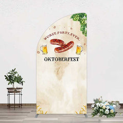 Aperturee Aperturee Wurst Party Ever Sausage Oktoberfest Half Moon Arch Backdrop