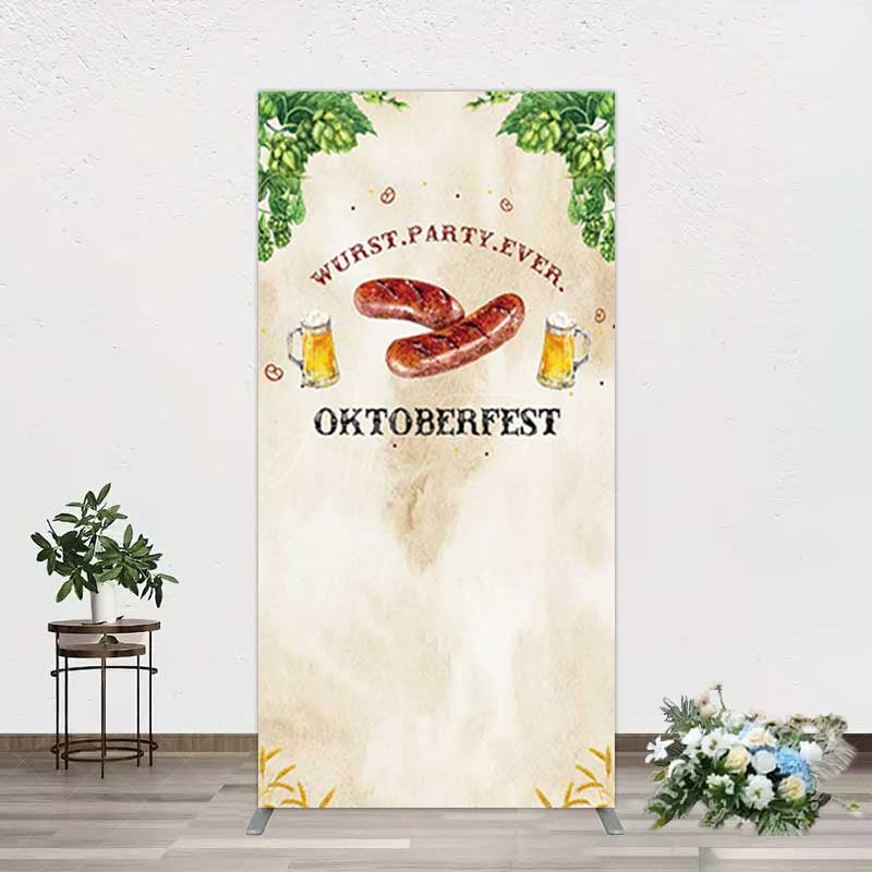 Aperturee Aperturee Wurst Party Ever Sausage Oktoberfest Rectangle Backdrop