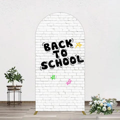 Aperturee - Aperturee Yellow Ruler Blackboard Back To School Arch Backdrop