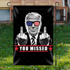 Aperturee - Aperturee You Missed Funny Trump Usa Sunglasses Garden Flag