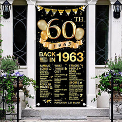 Aperturee - Back In 1963 Gold Black 60Th Birthday Door Cover