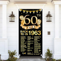 Aperturee - Back In 1963 Gold Black 60Th Birthday Door Cover