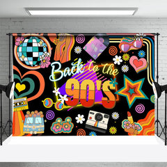 Aperturee - Back To 90S Star Floral Heart Glass Dance Backdrop