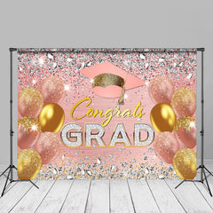 Aperturee - Balloons Diamond Glitter Pink Grad Photography Backdrop