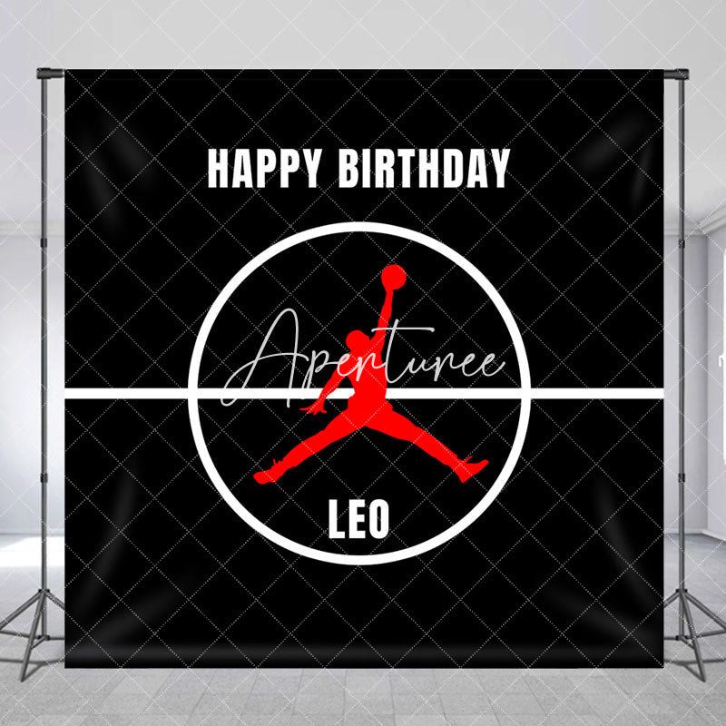 Aperturee - Basketbal Player Dunk Custom Boy Birthday Backdrop