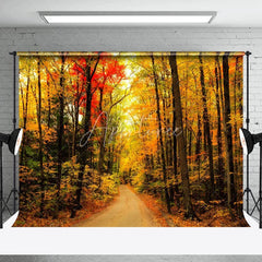 Aperturee - Beautiful Autumn Forest Scenery Photography Backdrop