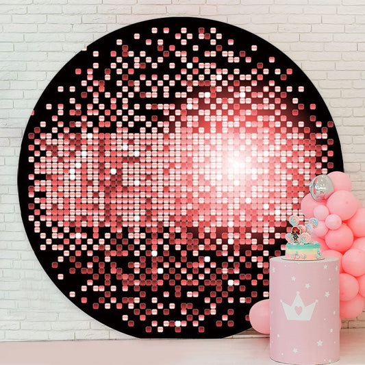 Aperturee - Black And Pink Round Bokeh Birthday Backdrop