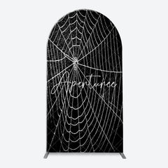 Aperturee - Black And White Cobweb Hero Arch Birthday Backdrop