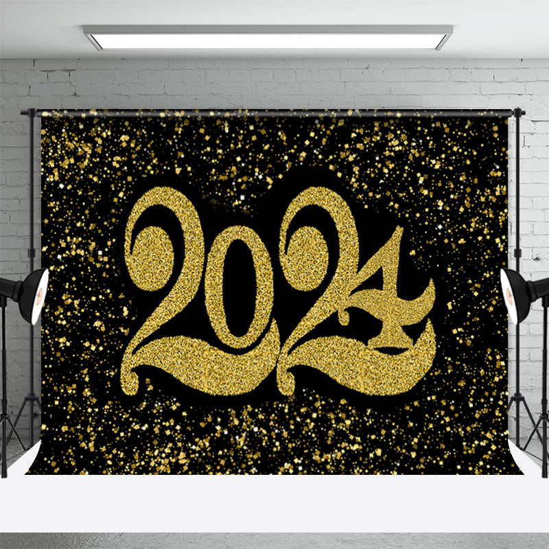 Aperturee - Black Gold Celebration For New Year 2023 Backdrop