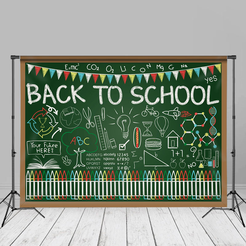 Aperturee - Blackboard Graffiti Alphabet Back To School Backdrop