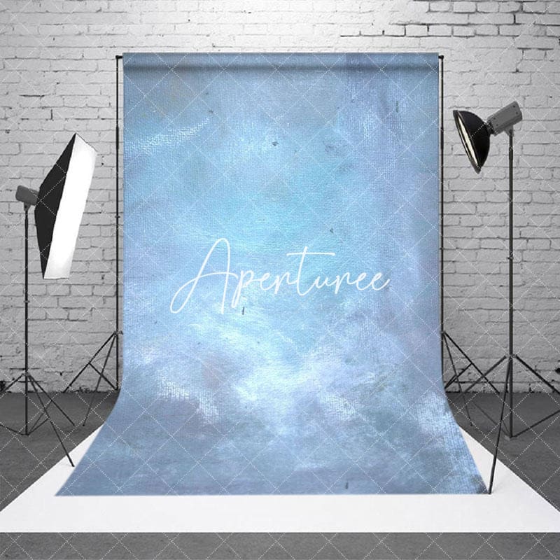 Aperturee - Blue Art Paint Abstract Textured Photography Backdrop