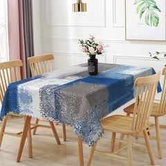 Aperturee - Blue Grey Distressed Style Rectangle Tablecloth