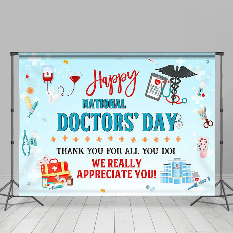 Happy Doctor's Day Banner - Thank You Doctors Appreciation Decor For Hospitals & Offices