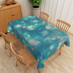 Aperturee - Blue Light Spots Simple Modern Rectangle Tablecloth