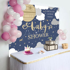 Aperturee - Blue Night Sky Clouds Galaxy Baby Shower Backdrop