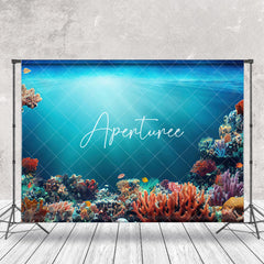 Aperturee - Blue Sea Colorful Coral Natural Scenery Backdrop