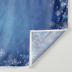 Aperturee - Blue Theme Snowflake Fly Winter Backdrop For Party