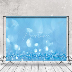 Aperturee - Blue Transparent Wave Dot Bokeh Photography Backdrop