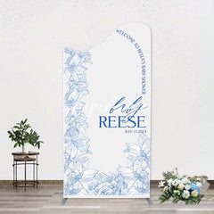 Aperturee - Bohemain Blue White Flowers Chiara Arch Backdrop