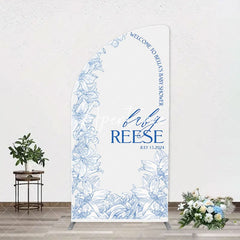 Aperturee - Bohemain Blue White Flowers Chiara Arch Backdrop