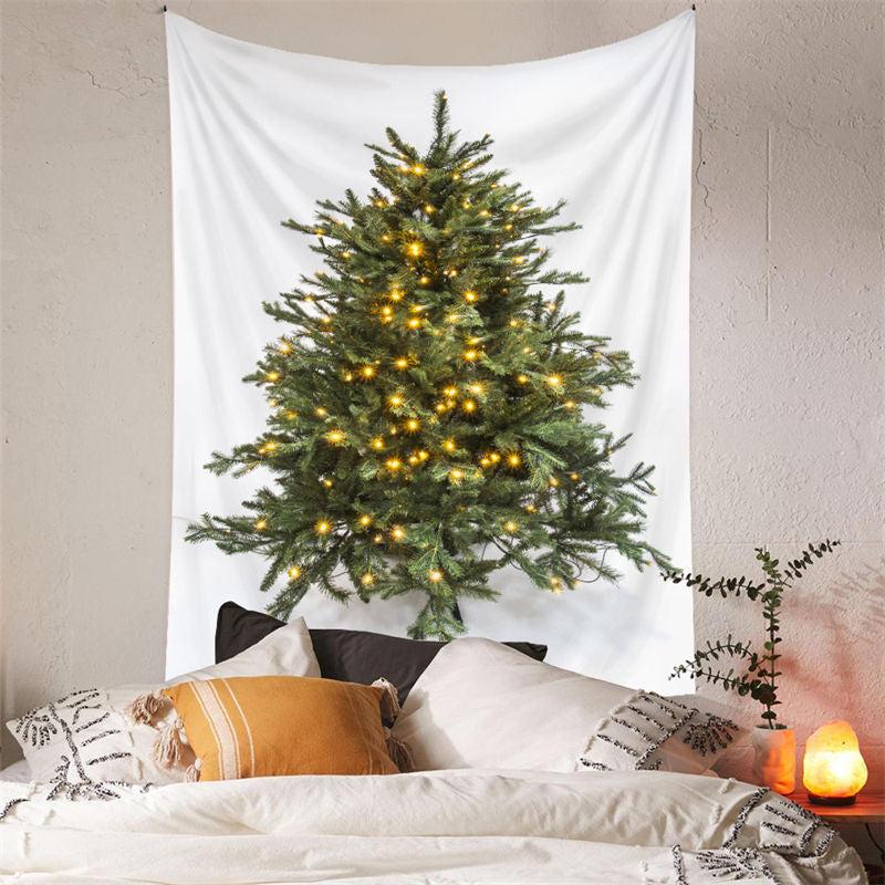 Aperturee - Bright Spark Christmas Tree Holiday Wall Tapestry