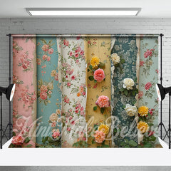 Aperturee - Broken Wallpaper Flowers Decoration Outdoor Backdrop