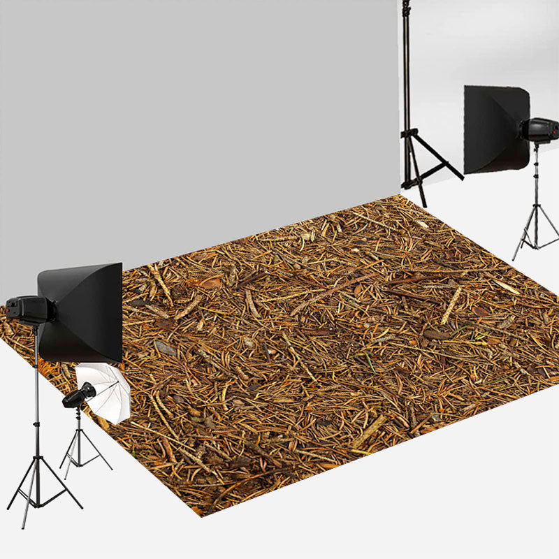 Aperturee - Brown Sawdust Wood Rubber Floor Mats For Photography