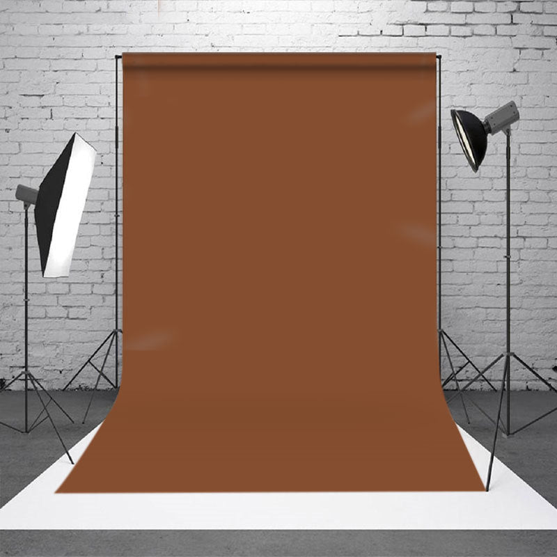 Aperturee - Brown Solid Simple Portrait Backdrop For Photography