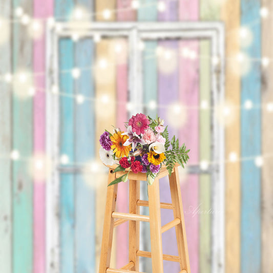 Aperturee - Candy Wooden Door Light Photography Sweep Backdrop