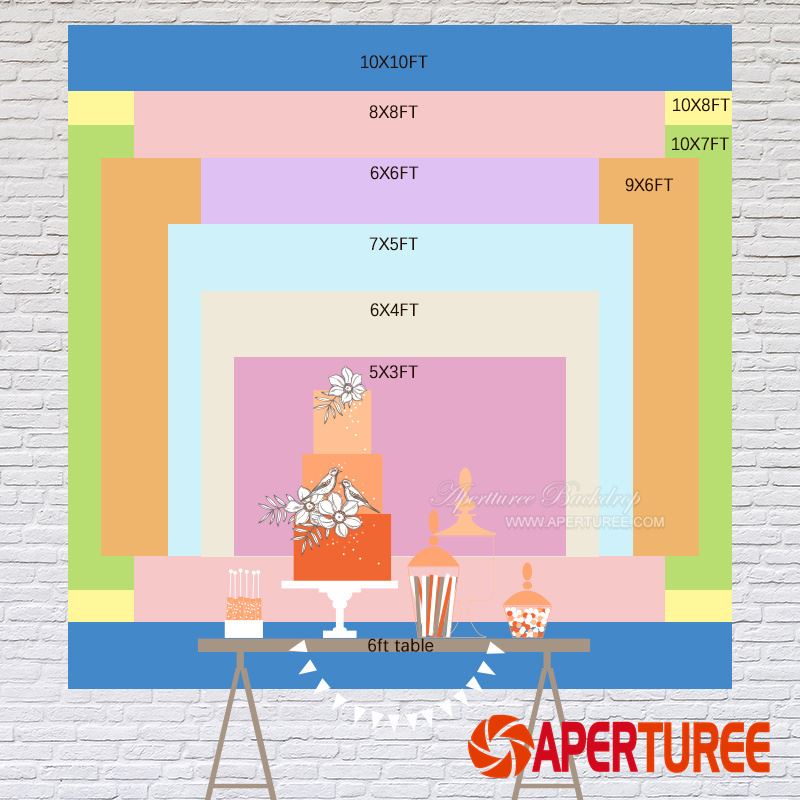 Aperturee - Cartoon Family Animal Confetti Birthday Backdrop