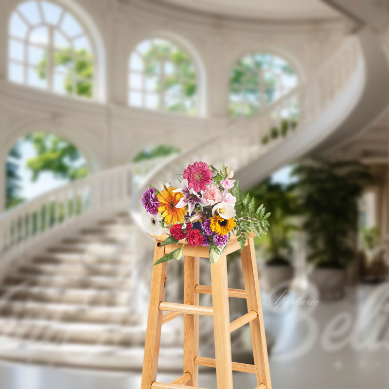 Aperturee - Cascading Majestic Staircase Architecture Backdrop