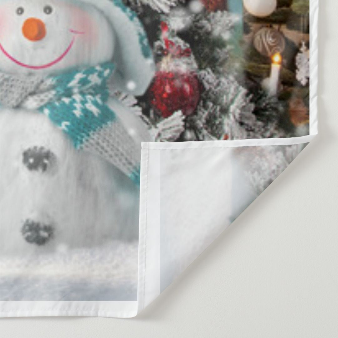 Aperturee - Cheer Snowman With Deer Merry Christmas Backdrop