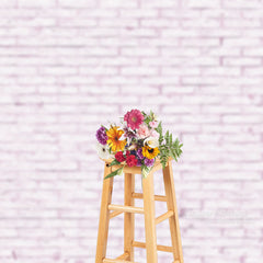 Aperturee - Chic Light Pink Brick Wall Photography Background