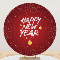 Aperturee - Christmas Balls Holiday Circle Happy New Year Backdrop