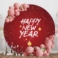 Aperturee - Christmas Balls Holiday Circle Happy New Year Backdrop