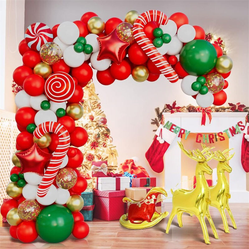 Aperturee - Christmas Candy Balloons Garland Arch Kit Party Decorations