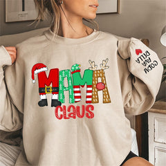 Aperturee - Christmas Elf Elk Claus Custom Mom Daughter Sweatshirt