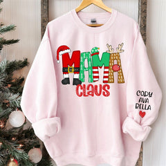 Aperturee - Christmas Elf Elk Claus Custom Mom Daughter Sweatshirt