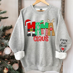 Aperturee - Christmas Elf Elk Claus Custom Mom Daughter Sweatshirt