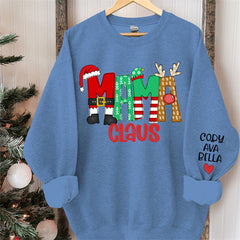 Aperturee - Christmas Elf Elk Claus Custom Mom Daughter Sweatshirt