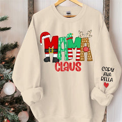 Aperturee - Christmas Elf Elk Claus Custom Mom Daughter Sweatshirt