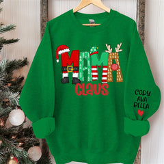 Aperturee - Christmas Elf Elk Claus Custom Mom Daughter Sweatshirt